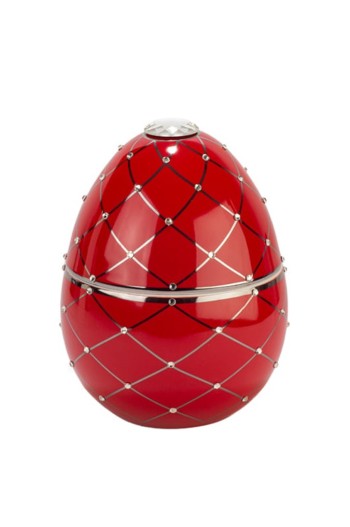 Œuf Rouge au treillis argenté Œuf Rouge au treillis argenté