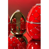 Œuf Rouge au treillis argenté