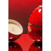 Œuf Rouge au treillis argenté