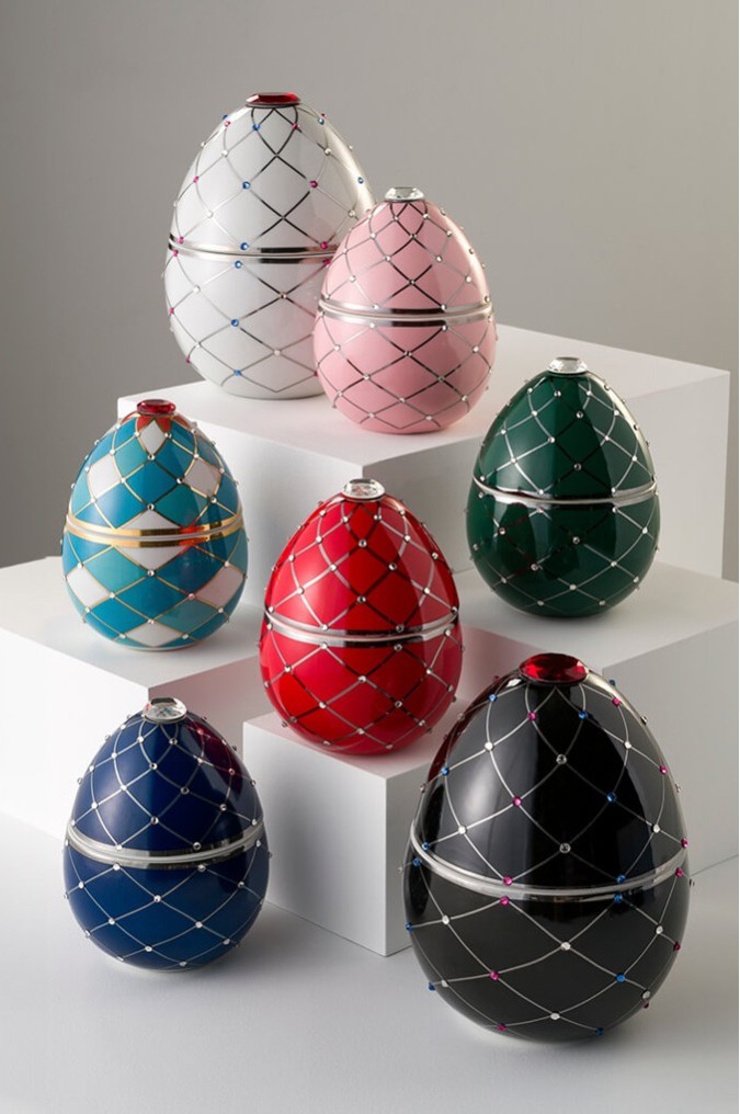 Œuf Vert au Treillis Argenté