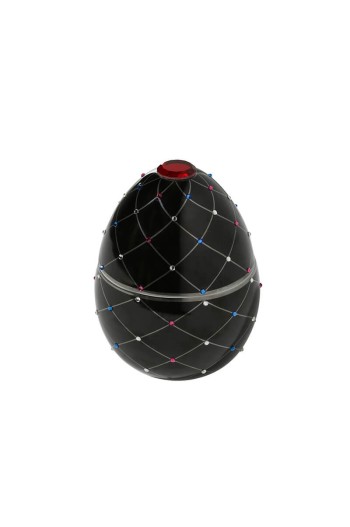 Premium Black Egg with Silver Lattice Premium Black Egg with Silver Lattice