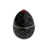 Oeuf Noir Haut de gamme au Treillis Argenté