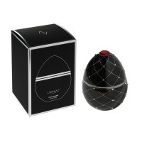 Premium Black Egg with Silver Lattice